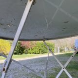 Round folding metal table – circa 1950