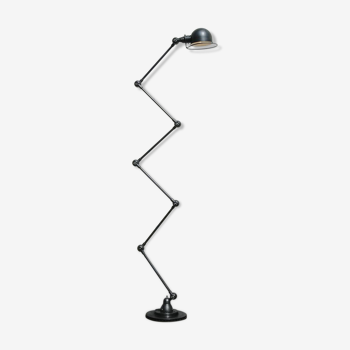Vintage Jielde Industrial Graphite Lamp 6 arms by Jean Louis Domecq France 1960s