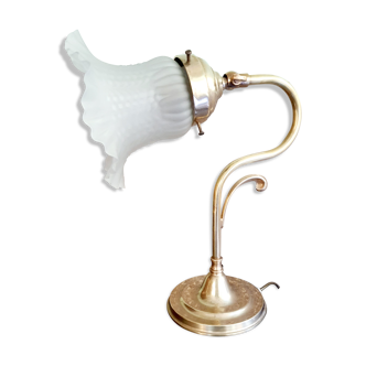 Lampe col de cygne laiton vintage