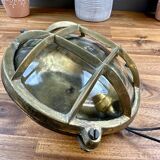 Vintage industrial brass clock – maritime/workshop style