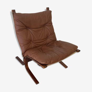 Vintage leather lounge chair Ingmar Relling