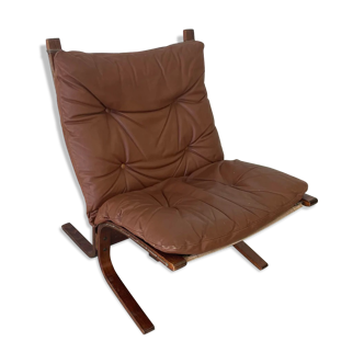 Vintage leather lounge chair Ingmar Relling