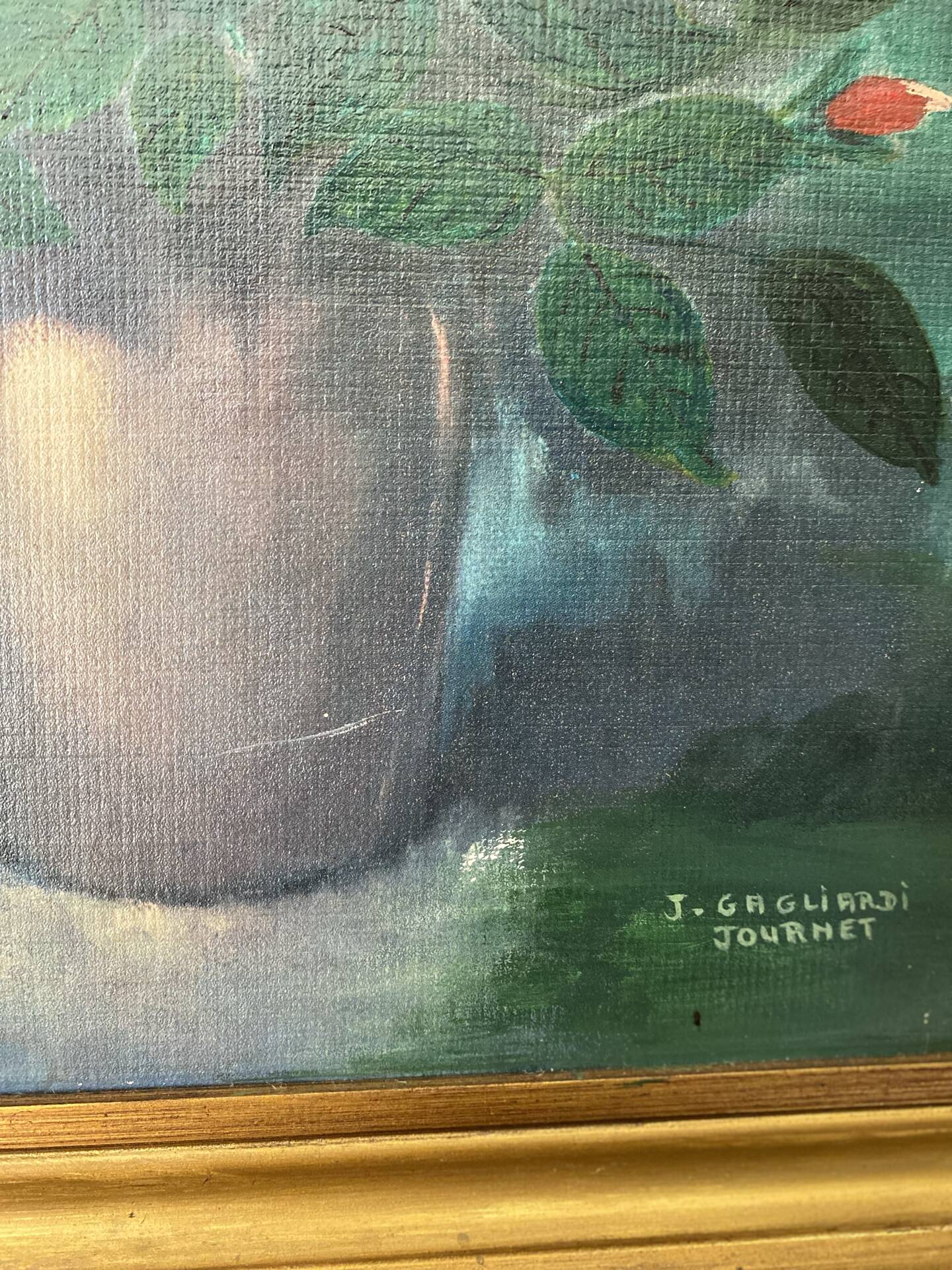Old Painting "Still Life with Roses" – 1950