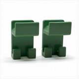 Teal Green Olaf von Bohr Gedy Hooks, Italy 1970s – Space Age Design