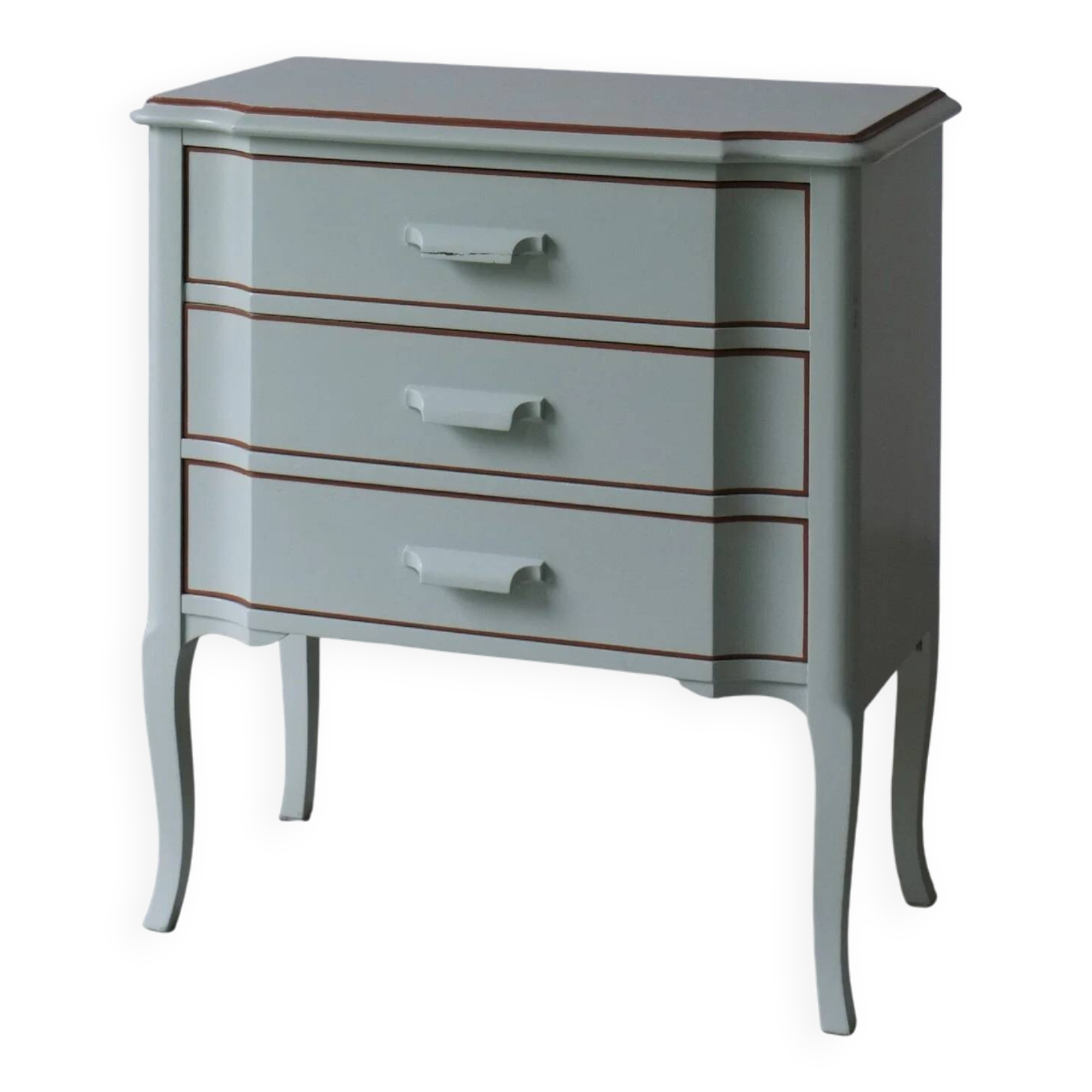 Commode suédoise peinte avec miroir | Années 1940