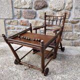 Folding wooden children's high chair