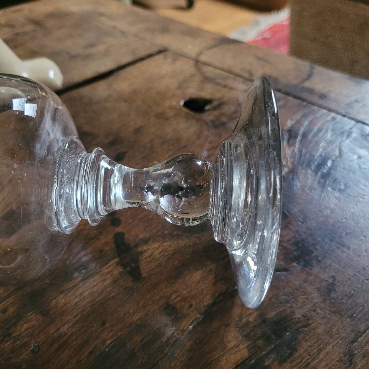Verre tulipe ancien, fin XIXe-début XXe