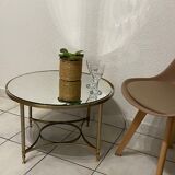 Round coffee table vintage mirror