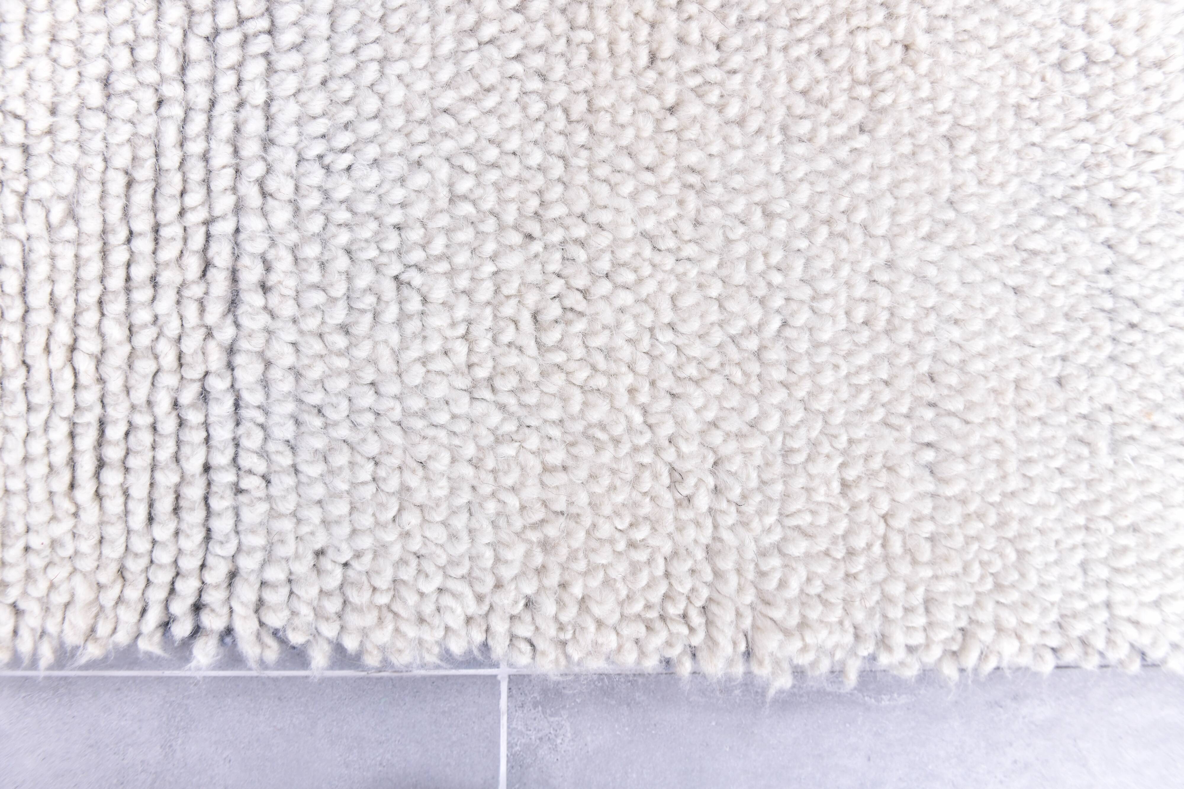 4x7 Blue & White Handmade Wool Turkish Rug, 135x213Cm