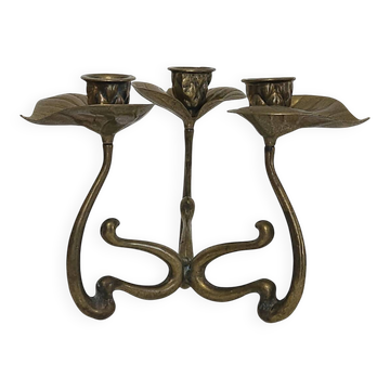 Vintage brass leaf chandelier