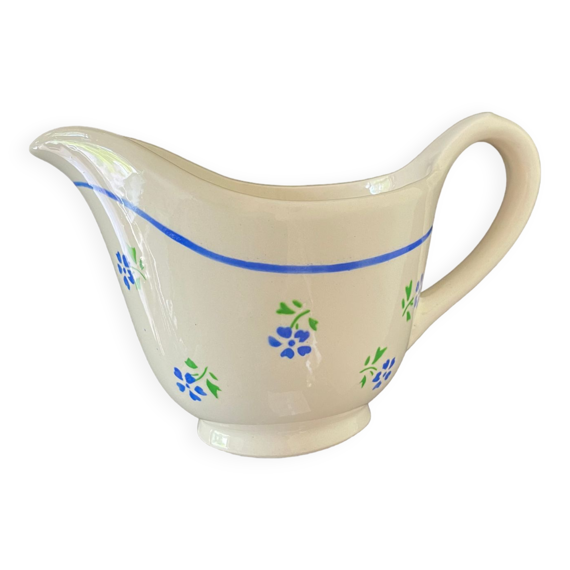 Badonviller porcelain sauce boat 1950