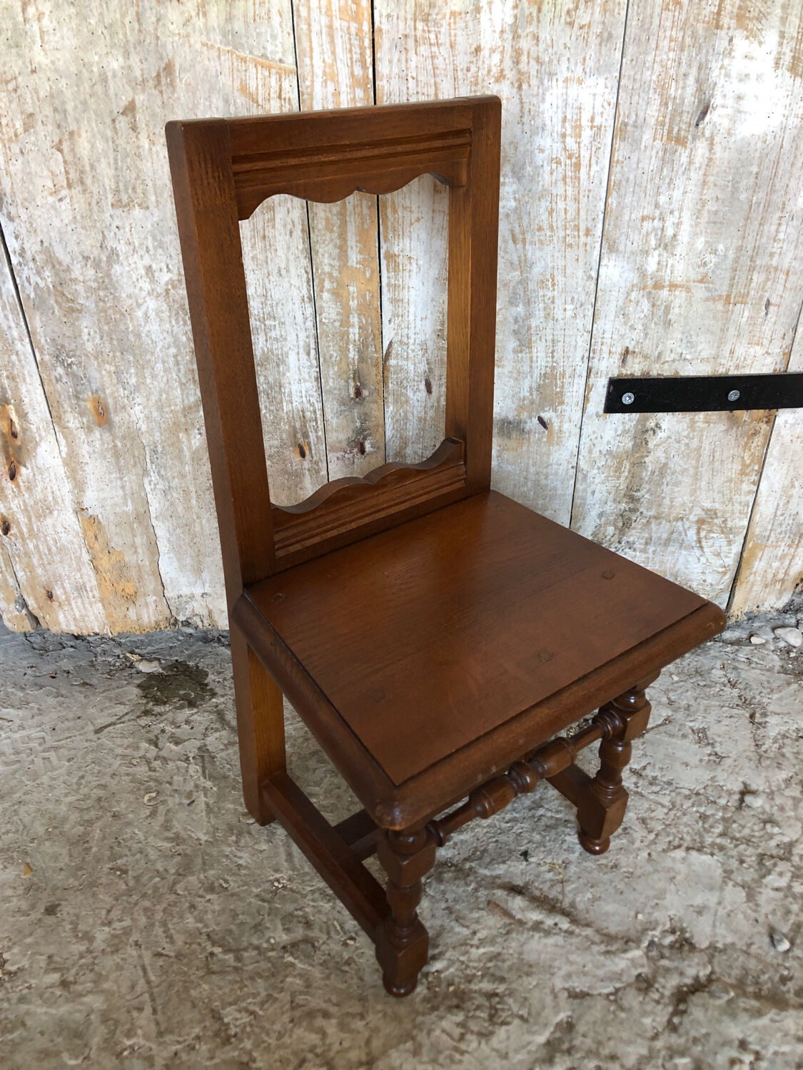 Ancienne chaise lorraine bébé enfant bois brut vintage