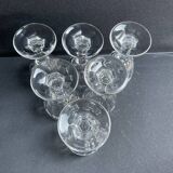 6 port glasses – Cristallerie de Nancy 1920-1934