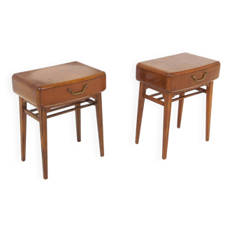 Set de 2 tables de chevet en acajou par Axel Larsson, Suède 1950