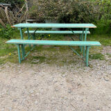 Tables and benches of guinguette