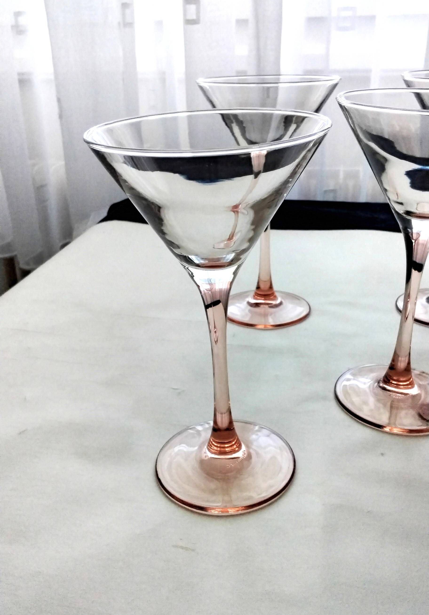 6 Verres à cocktail Luminarc Jambe rose