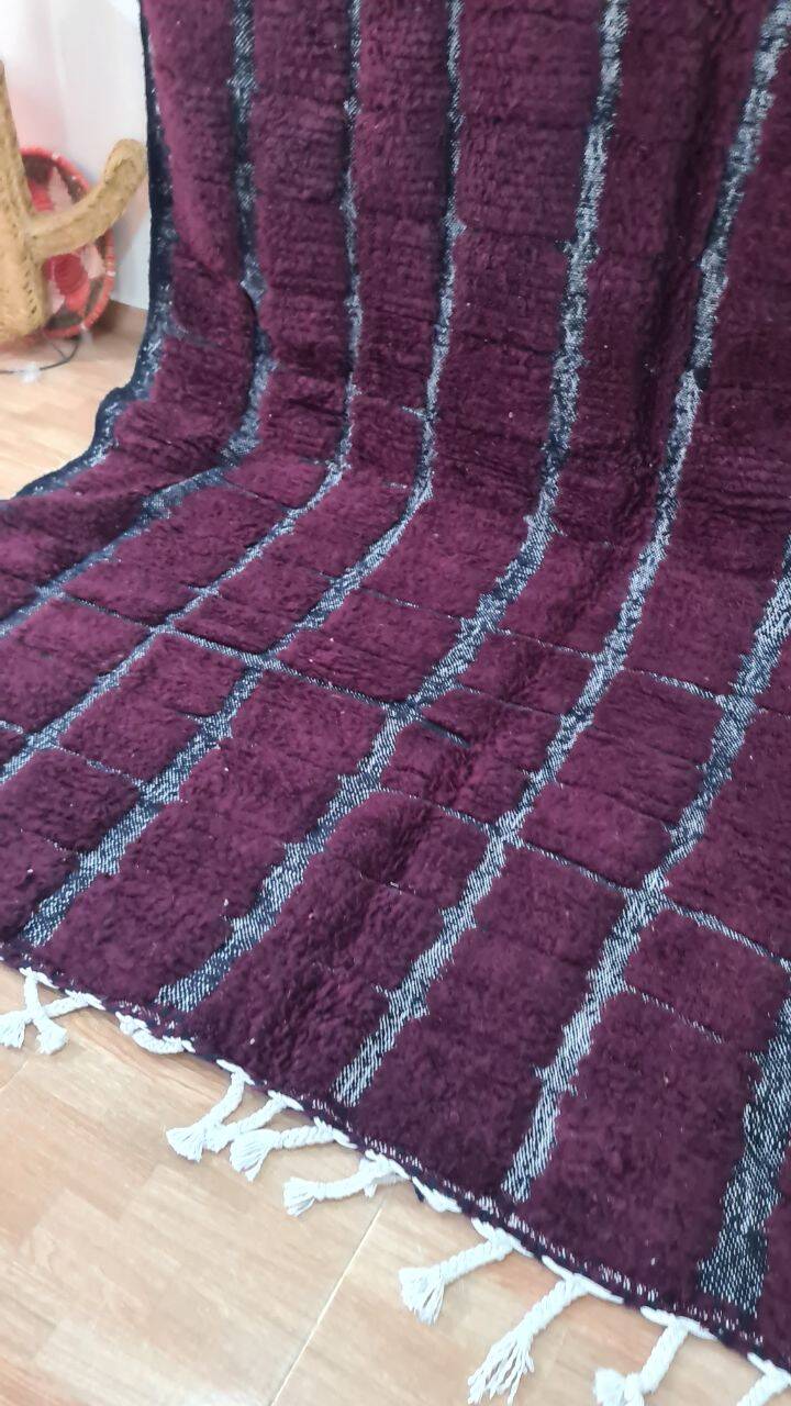 Purple Beni Ouarain rug 200*300 cm