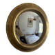 Vintage 1970s sun mirror witch's eye wood and gold - 42 cm