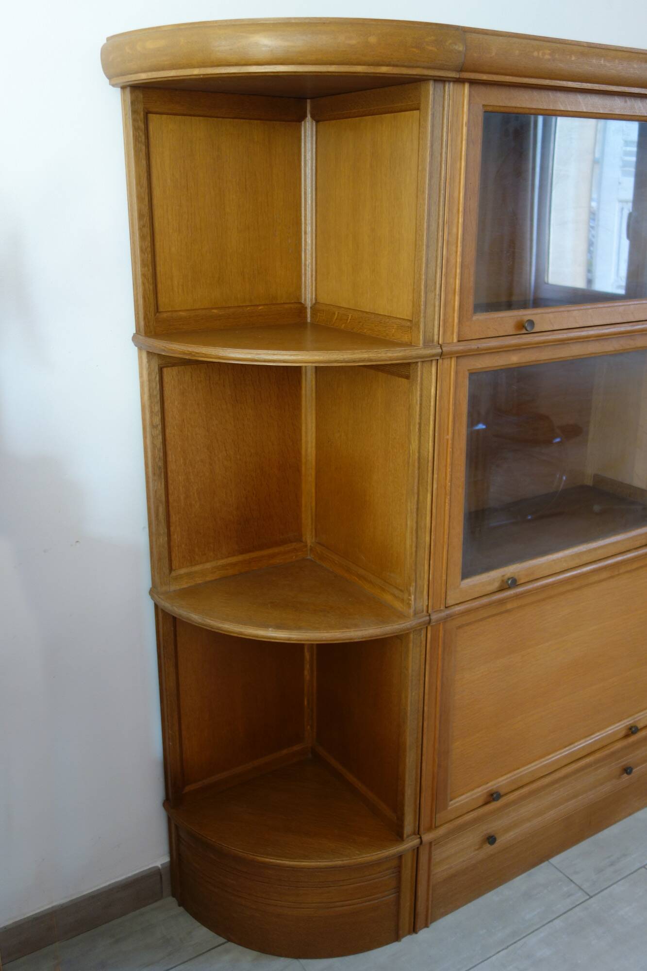 Meuble bibliothèque vitrine modulable MD années 60