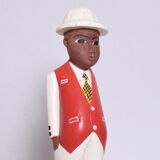 Statue coloniale en bois peint XIX/XX siècle