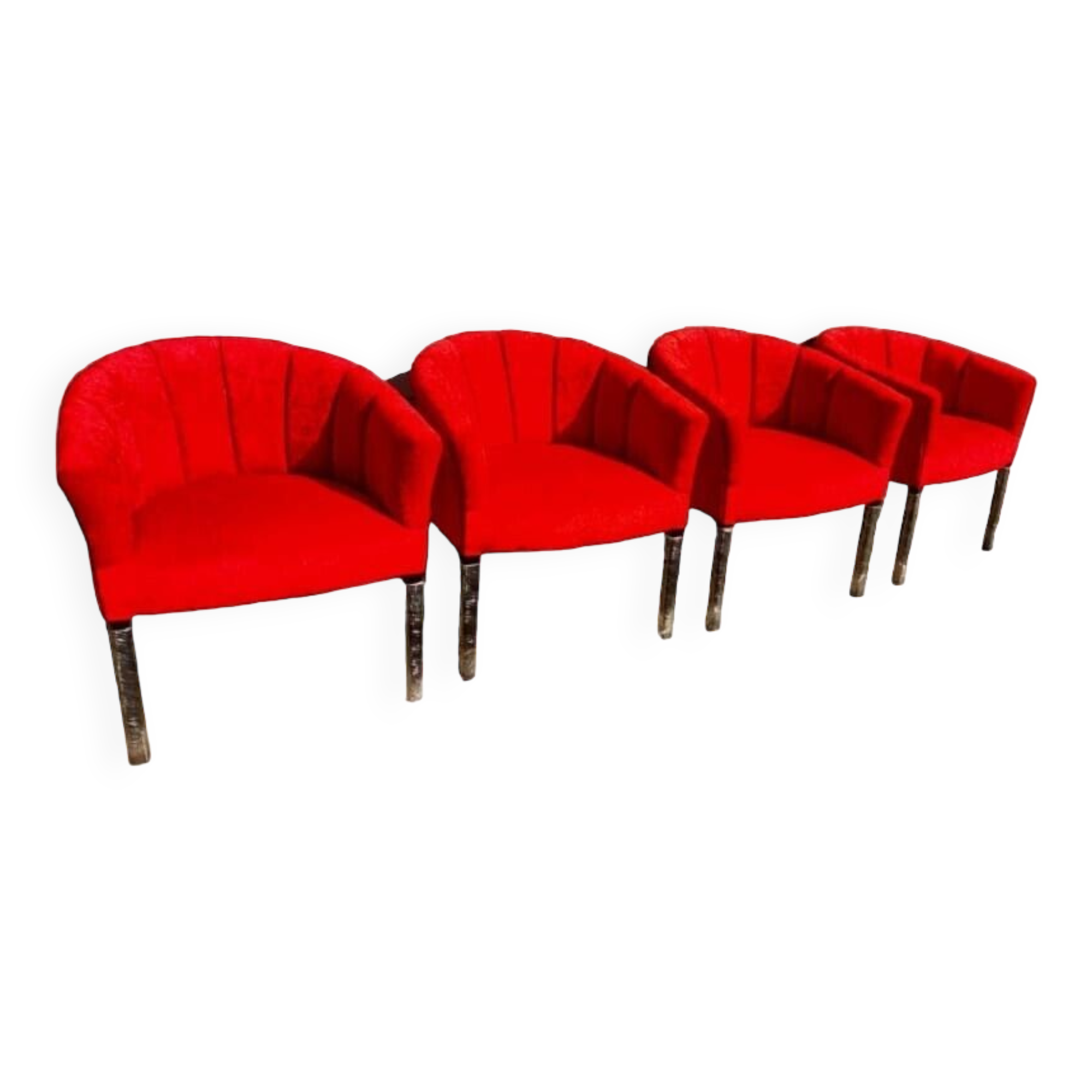 Red armchairs