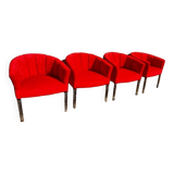 Red armchairs