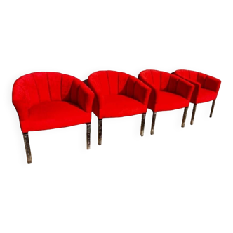 Red armchairs