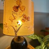 Sandstone ball lamp by Guy Baudat, vintage ceramic