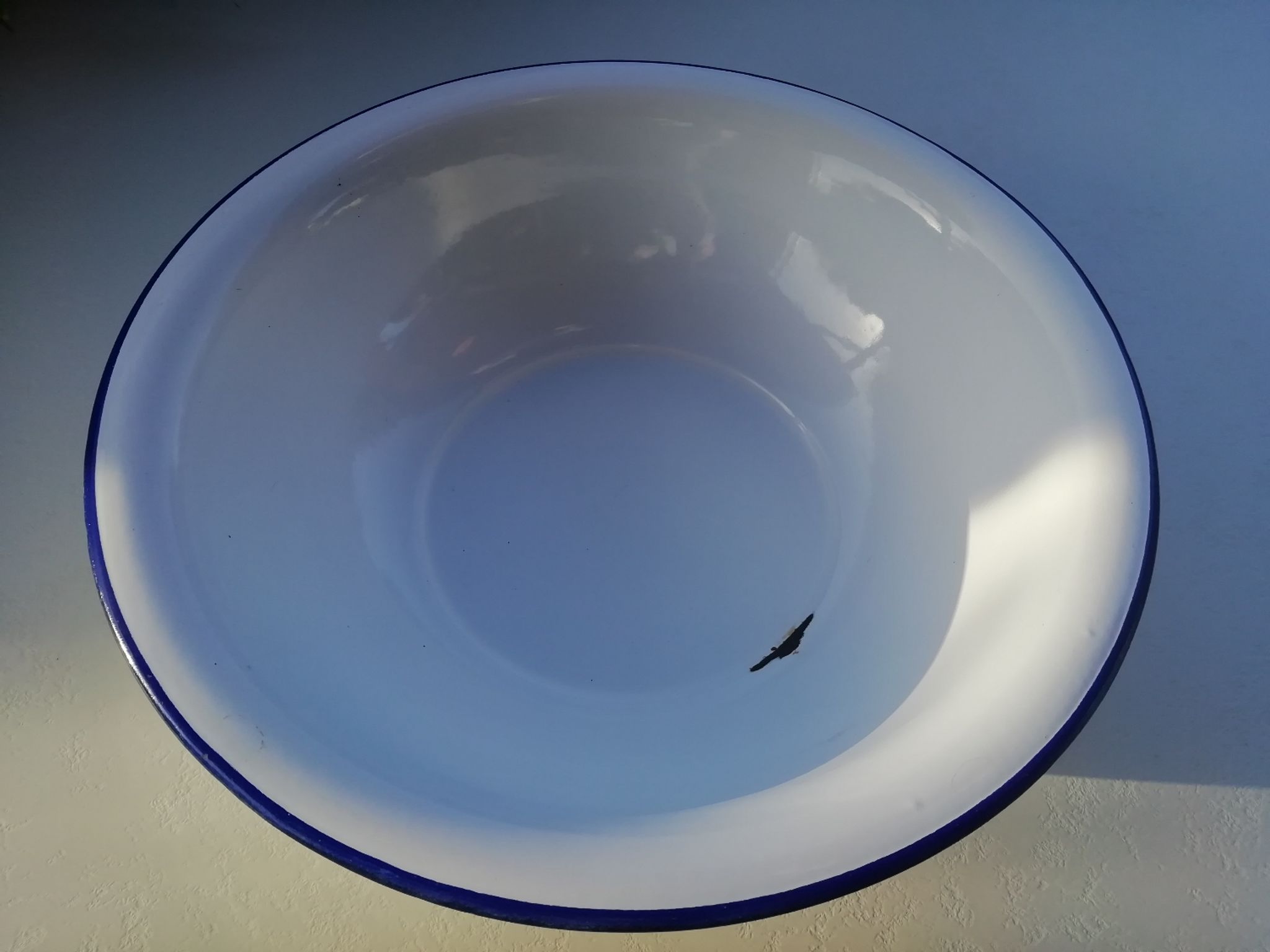 Bassine en tôle émaillée