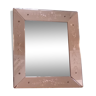 Venetian mirror with pink edge and engraved decorations