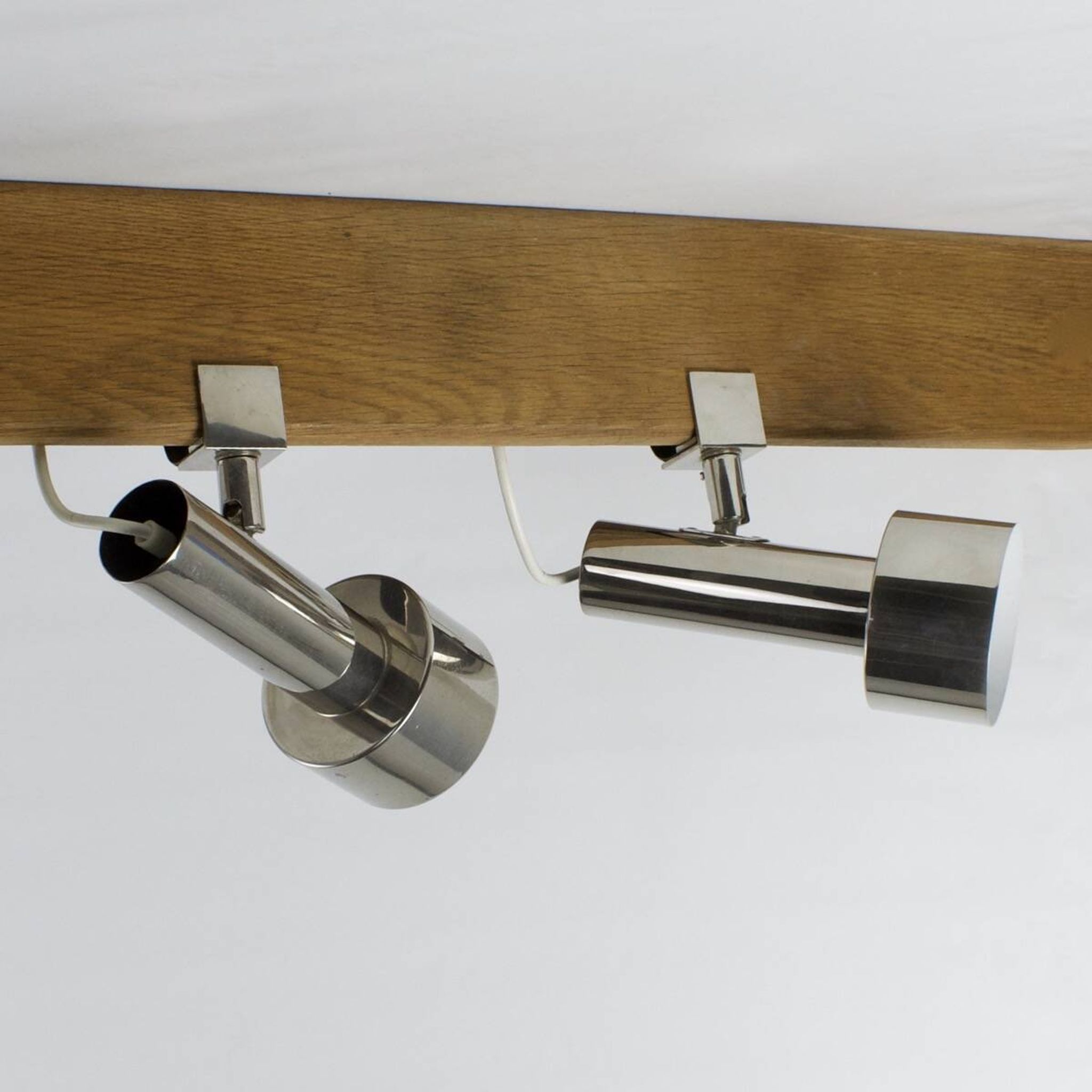 Lampes spots à pince en chrome nickelé pour étagère string, tête de lit.