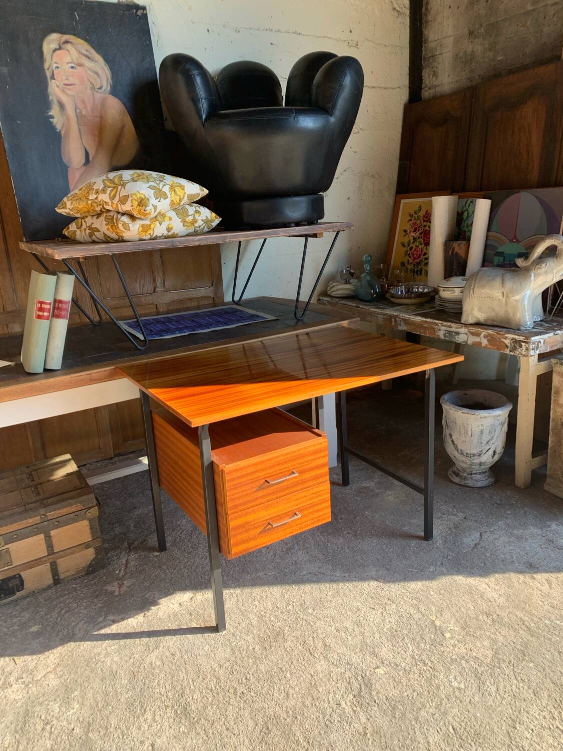 Bureau vintage moderniste années 70