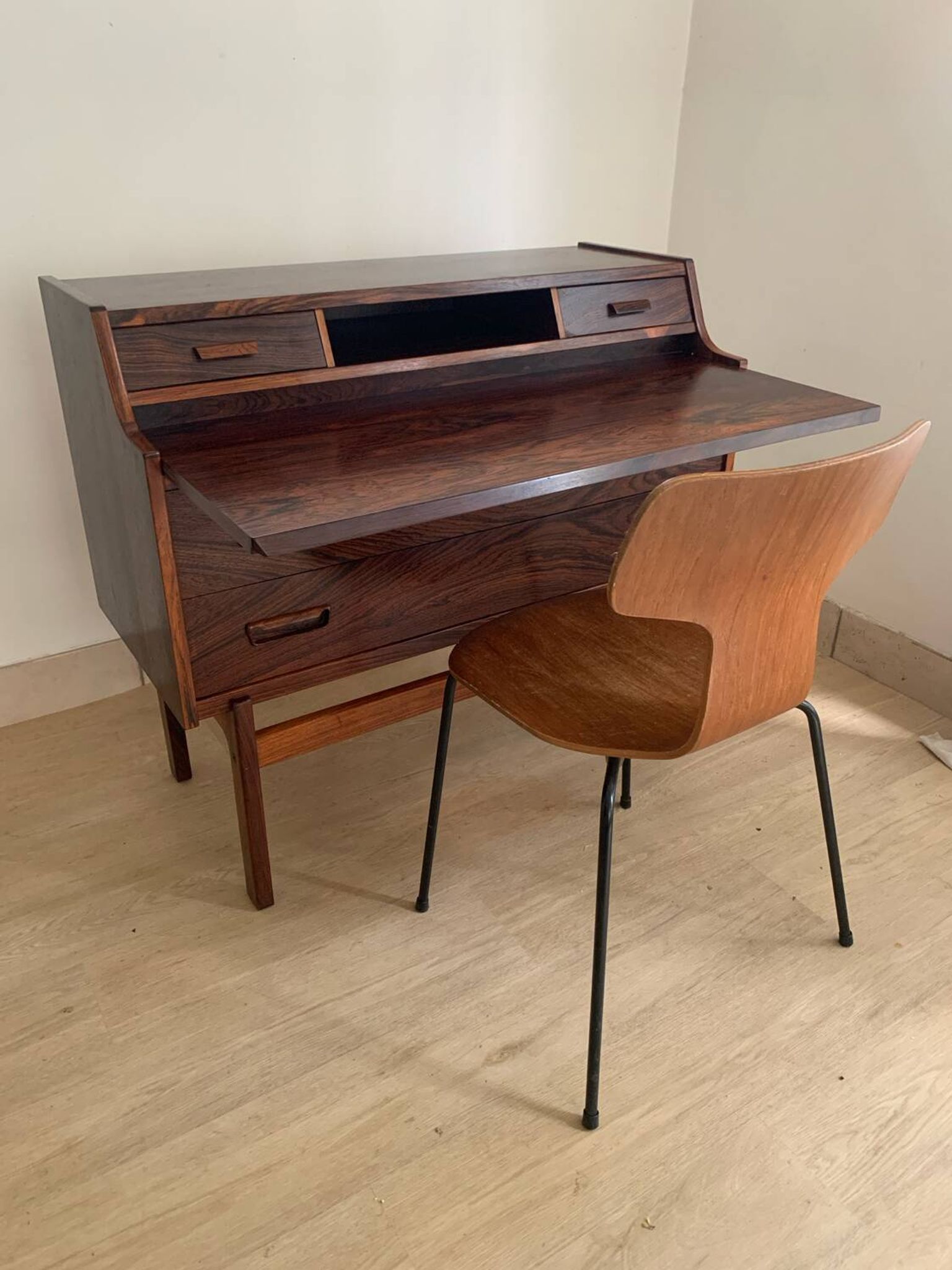 Scandinavian rosewood secretary desk by Arne Wahl Iversen