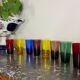 Series of 8 glasses of vintage colors 1970 Italy