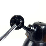 Applique murale industrielle en bakélite noire & chrome, Tchécoslovaquie années 1950