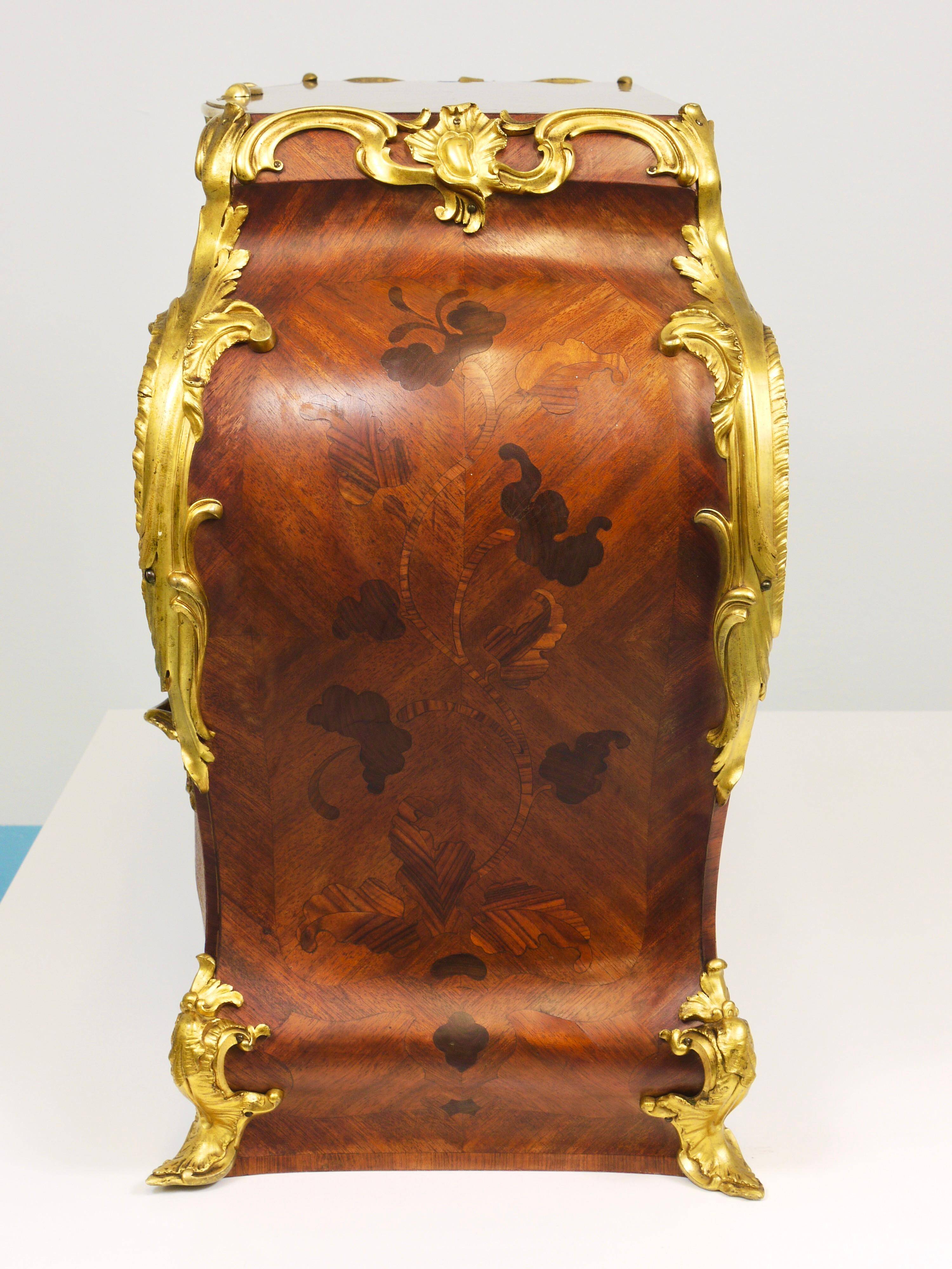 G. Durand Louis XV Bombe Commode, Marquetry, Gilt Bronze, 1880, Paris, France