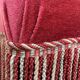 Old raspberry velvet toad armchair
