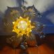 Golden brass flower wall lamp