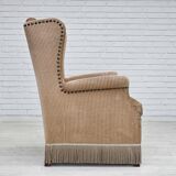 1970s, Danish design, armchair in corduroy, ash wood, original condition.