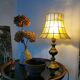 Brass lamp and mother-of-pearl lampshade circa 1970/80