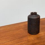 Brutalist vase from the mid-century German studio pottery by Gerhard Liebenthron, 1974.