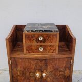 Meuble commode d'époque Art Déco en loupe de noyer -1930s