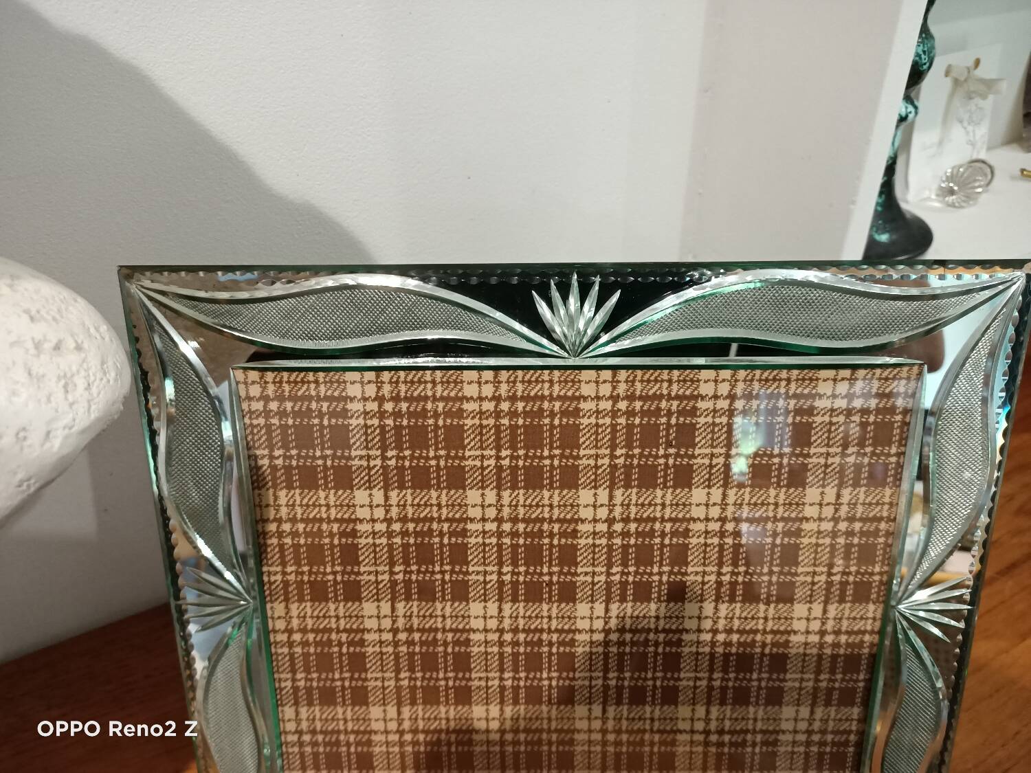 Large chiseled mirror photo frame