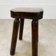 Brutalist stool in solid wood chalet style