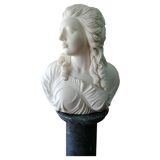 Marble bust of a woman, 20th century