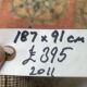 Vintage turkish oushak rug 187x91 cm carpet