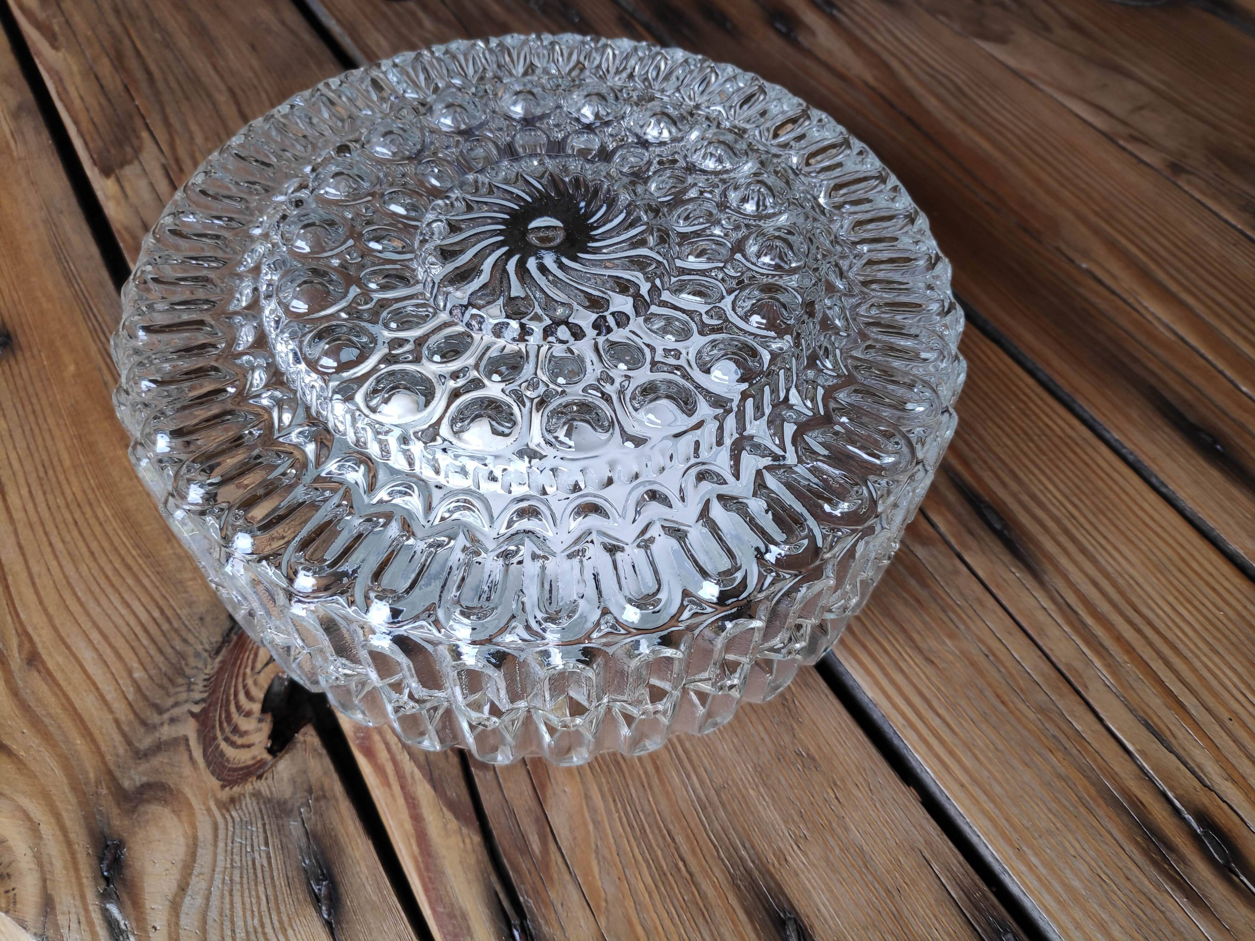 Round glass ceiling light