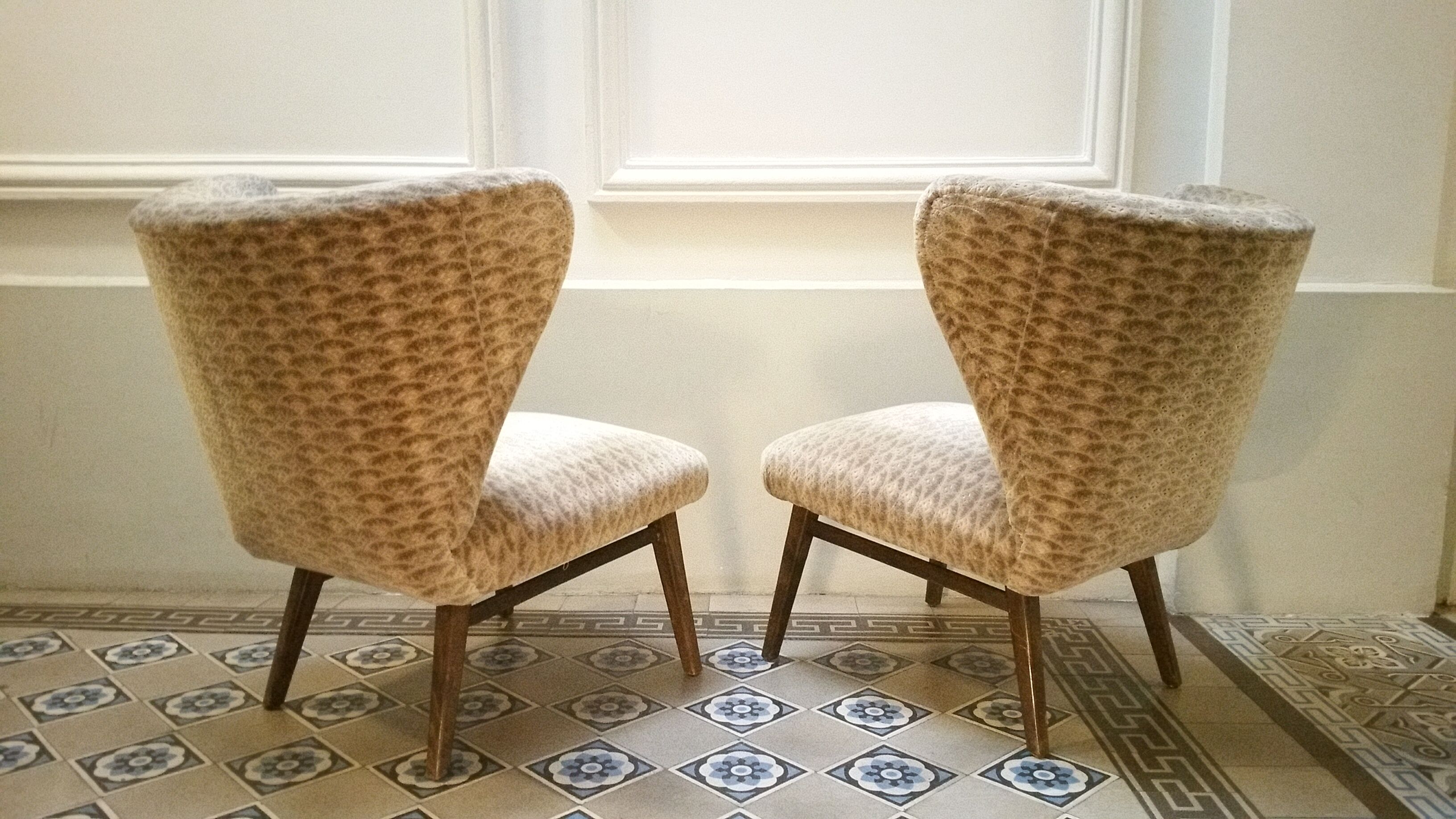 Chair Danish wingback Chair Scandinavian flesh small wing of Elias Svedberg