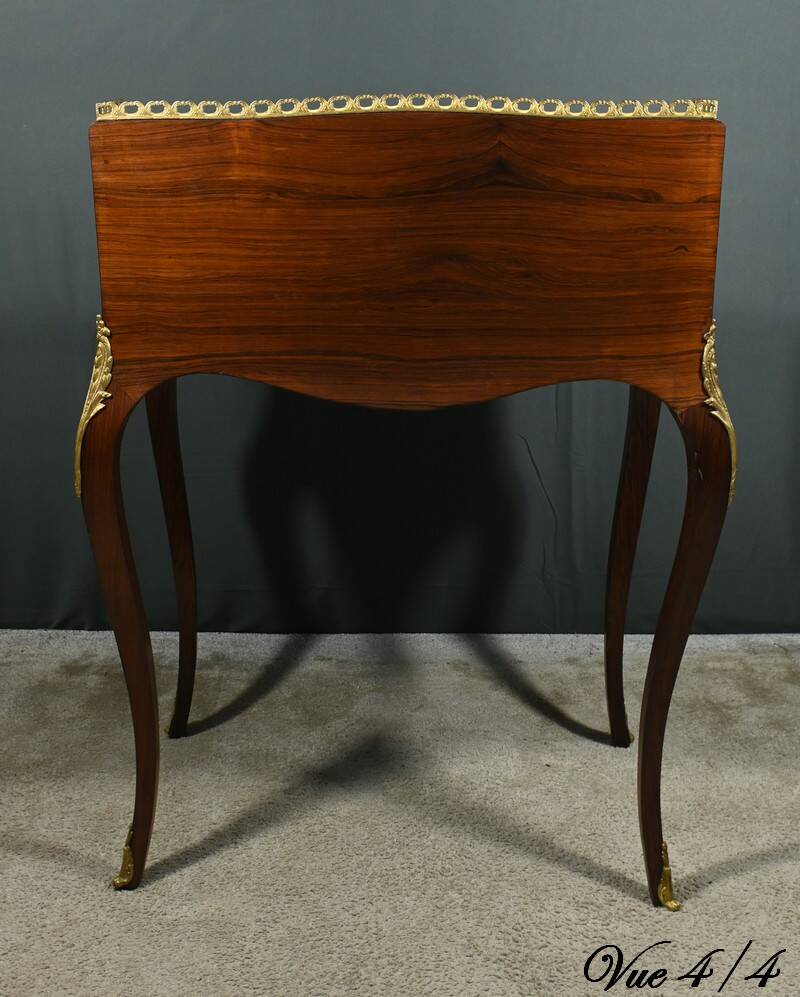 Small Rosewood Lady's Desk, Louis XV Style – Part 2 of the 19th Century