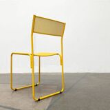 Italian perforated metal chair from the mid-century space age, 1960s.